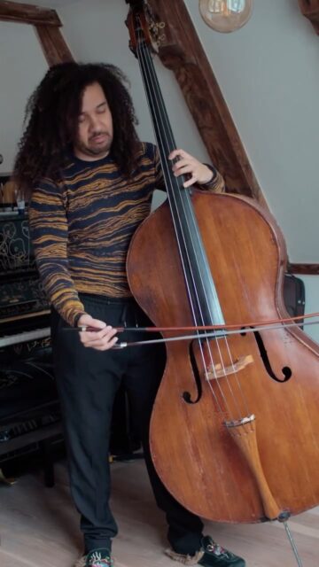 Fuga, suite 5 prelude 🙏😌 #johannsebastianbach #doublebass #classicalmusician