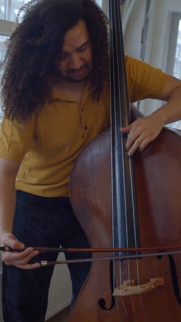 Soft landing ❤️ #johannsebastiabach  #doublebass  #classicalmusic  #gutstrings